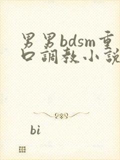 男男bdsm重口调教小说