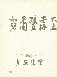 如果孩子不上幼儿园直接上小学行吗