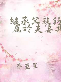 继承父亲的遗产 属于夫妻共同财产吗