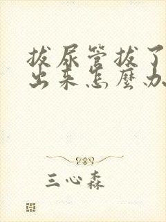 拔尿管拔了尿不出来怎么办