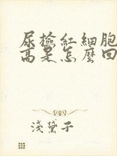 尿检红细胞沉渣高是怎么回事