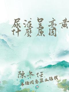 尿液呈亮黄色是什么原因