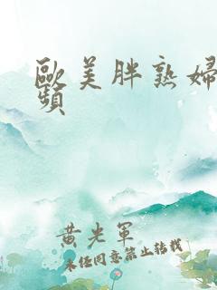 欧美胖熟妇性视频