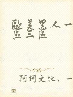 欧美黑人一区二区三区