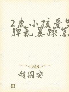 2岁小孩爱哭闹脾气暴躁怎么办