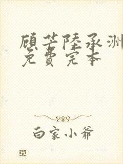 顾芒陆承洲小说免费完本