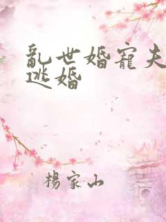 乱世婚宠夫人要逃婚