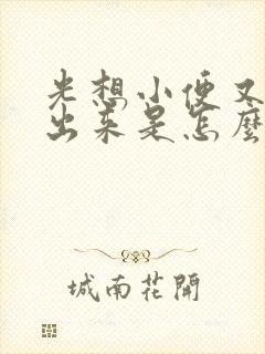 光想小便又尿不出来是怎么回事