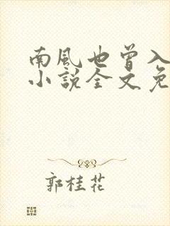 南风也曾入我怀小说全文免费阅读