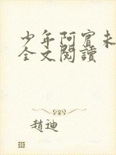 少年阿宾未删减全文阅读