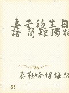 妻子的生日祝福语 简短独特