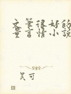 文笔很好的高质量言情小说