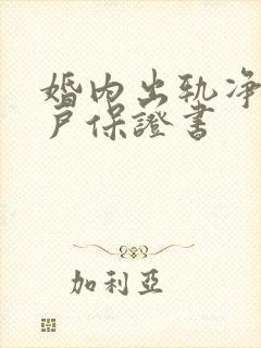 婚内出轨净身出户保证书