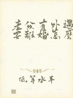 老公有外遇坚决要离婚怎么办