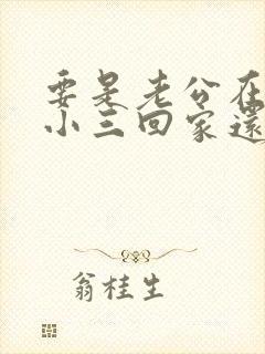 要是老公在外有小三回家还会碰老婆吗