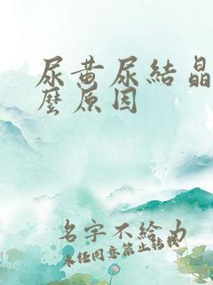 尿黄尿结晶是什么原因