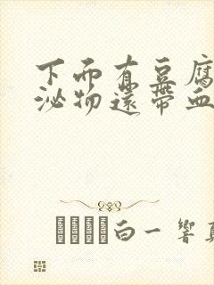 下面有豆腐渣分泌物还带血丝