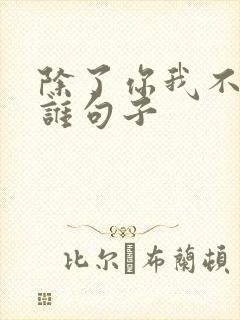 除了你我不会爱谁句子
