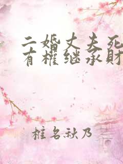 二婚丈夫死后谁有权继承财产和财产