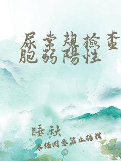 尿常规检查白细胞弱阳性