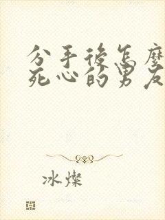 分手后怎么挽回死心的男友