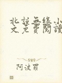 北说无缘小说全文免费阅读