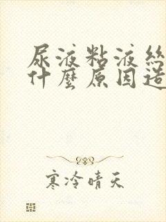 尿液粘液丝高是什么原因造成的