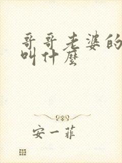 哥哥老婆的弟弟叫什么