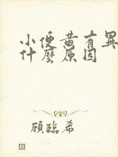 小便黄有异味是什么原因