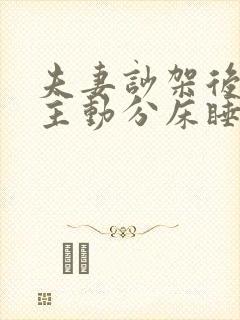 夫妻吵架后老公主动分床睡