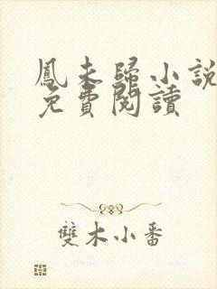 凤未归小说全文免费阅读