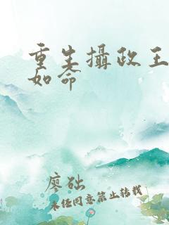 重生摄政王宠妻如命