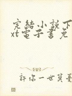 完结小说下载txt电子书免费下载全本