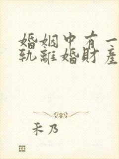 婚姻中有一方出轨离婚财产如何分割