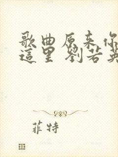 歌曲原来你也在这里 刘若英