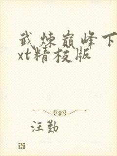 武炼巅峰下载txt精校版