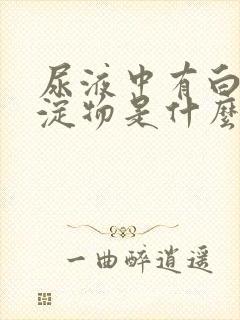 尿液中有白色沉淀物是什么