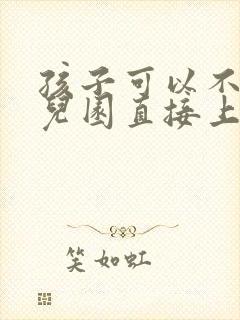 孩子可以不上幼儿园直接上小学吗