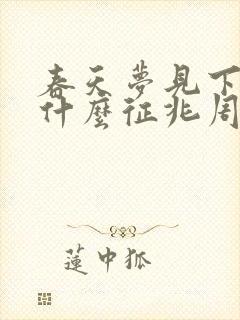 春天梦见下雪是什么征兆周公解梦