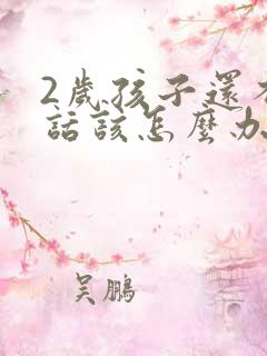 2岁孩子还不说话该怎么办