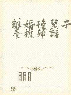 离婚后儿子的抚养权归谁