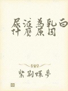 尿液为乳白色是什么原因