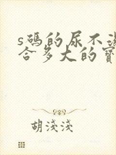 s码的尿不湿适合多大的宝宝