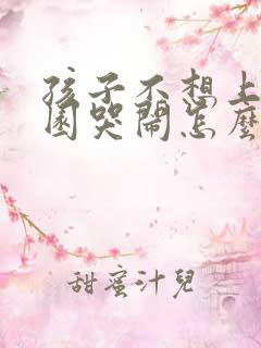 孩子不想上幼儿园哭闹怎么办