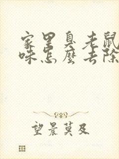 家里臭老鼠尿骚味怎么去除