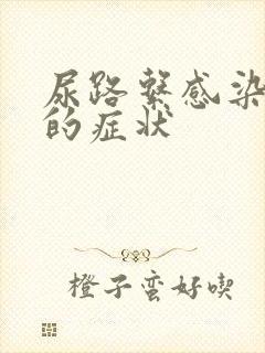 尿路系感染表现的症状