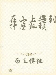 在山上遇到蛇是什么兆头