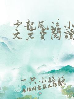 少龙风流小说全文免费阅读无弹窗