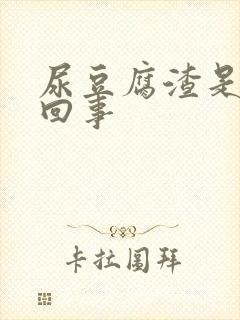 尿豆腐渣是怎么回事