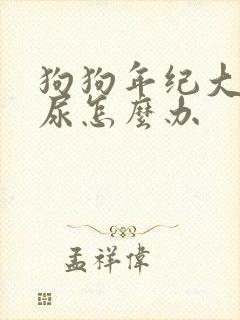 狗狗年纪大了漏尿怎么办